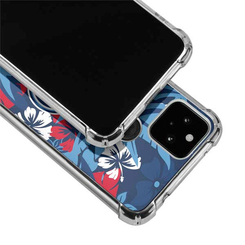NFL Tennessee Titans Tropical Print Google Pixel 5 Clear Case